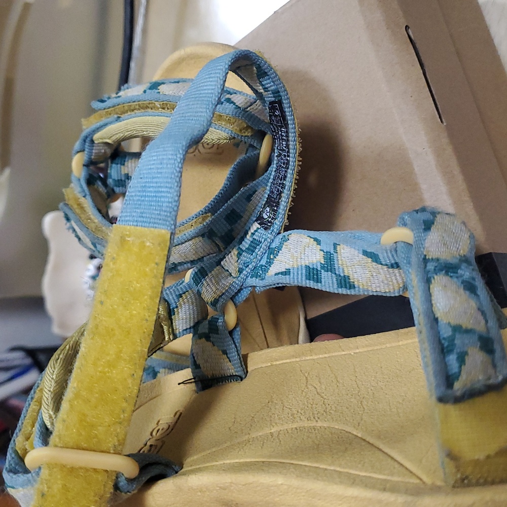 TEVA, T HURRACAINE Blue and Yellow Sandals - Picture 7 of 13